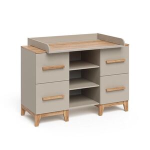 VitaliSpa PŘEBALOVACÍ PULT Malia Kašmír/Řemeselné 133 x 98 cm XL se 4 zásuvkami obraz