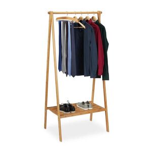 Relaxdays STOJAN Přírodní bambus skládací s policí 170 cm obraz