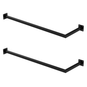 ML-DESIGN VĚŠÁK 2ks sada rohová T30 cm x Š90 cm černá z oceli ve tvaru U obraz