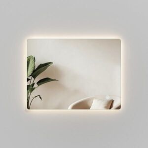 EMKE KOUPELNOVÉ ZRCADLO s dotykovým vypínačem a osvětlením, obdélníkové, 80/60 cm obraz