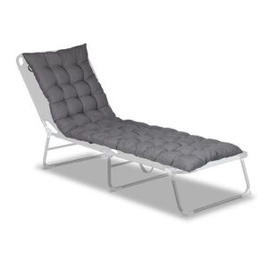 Relaxdays POLSTR Šedý na lavici prošívaný s vázáním 180x50 cm obraz