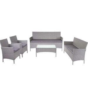 MCW 3-2-1-1 POLY-RATTAN SADA Šedá obraz