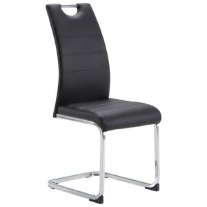 P & B HOUPACÍ ŽIDLE, vzhled kůže, černá, barvy chromu obraz