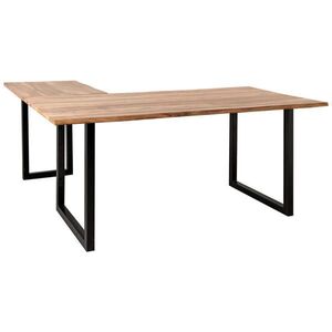MID.YOU ROHOVÝ PSACÍ STŮL, černá, barvy sheesham, 180/180/77 cm obraz