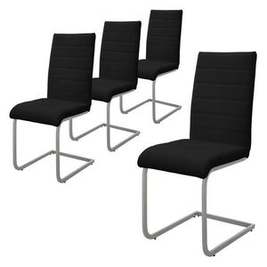 ML-DESIGN HOUPACÍ židle, sada 4 ks, černá, umělá kůže obraz