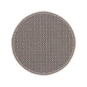 KUNSTLOFT VNITŘNÍ a venkovní kulatý koberec Cleo Bílá/Černá ø 120 cm obraz