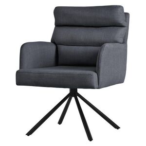 ML-DESIGN OTÁČIVÁ JÍDELNÍ ŽIDLE s látkovým potahem v antracitové barvě obraz