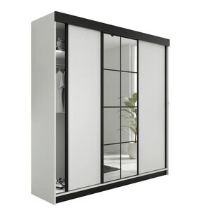 Kier Furniture POSUVNÁ ŠATNÍ SKŘÍŇ LAMARO 250x205x59 cm Bílá obraz
