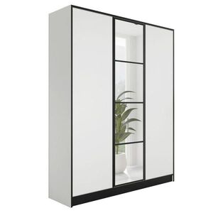 Kier Furniture ŠATNÍ SKŘÍŇ EDEN 3D v1 - 156, 4x205x39 cm - Bílá obraz