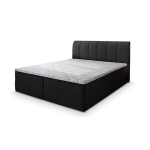 MASSENO AMERICKÁ POSTEL CEVANO 160x200 cm, s matrací a úložným prostorem, černá obraz