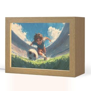 OnlyWow NOČNÍ LAMPIČKA Stadion - Fotbalista - Míč 20x15 cm obraz