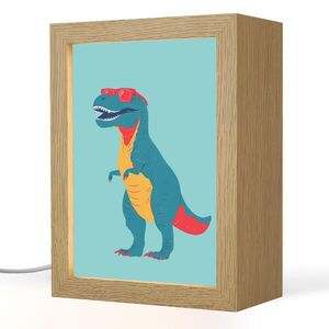 OnlyWow NOČNÍ LAMPIČKA Dinosaurus - Modrá - Sluneční brýle 15x20 cm obraz