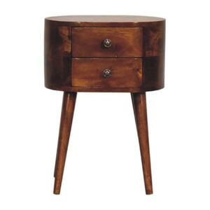Artisan Furniture NOČNÍ STOLEK T-Bar, 2 zásuvky, severský styl, hnědý obraz
