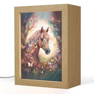 OnlyWow NOČNÍ LAMPIČKA Kůň - Příroda - Květiny - Motýli - Les 15x20 cm obraz