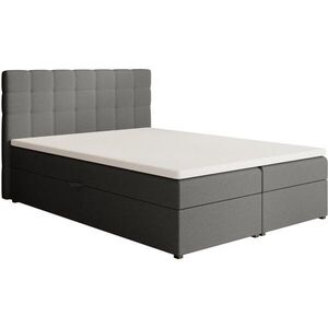 Beautysofa ČALOUNĚNÁ postel Topiq I 144/203/103, tmavě šedá, bouclé látka obraz