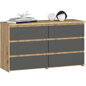 RAUMHIRSCH FURNITURE KOMODA dub Artisan, grafitově šedá 57/100/35 obraz
