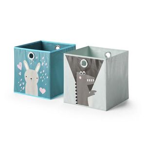 Vicco SKLÁDACÍ BOX Modrošedá 30 x 30 cm Sada 2 kusů obraz