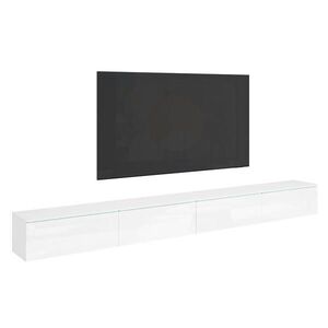P & B NÍZKÁ KOMODA 2x150 cm, bílá, vysoce lesklá bílá, 300/32/33 cm obraz