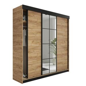Kier Furniture POSUVNÁ ŠATNÍ SKŘÍŇ LAMARO Dub Craft 200x205x59cm obraz