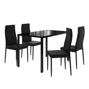 Vicco JÍDELNÍ STŮL SESTAVA Grand Černá 120 x 75 cm Sada 4 kusů obraz