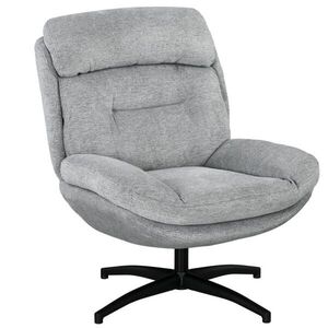HOMCOM KŘESLO Otočné lounge křeslo s vodoodpudivým povrchem v chenille vzhledu do obývacího pokoje obraz