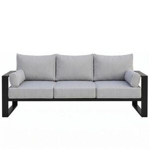 Beautysofa RELAXAČNÍ pohovka Verdino 3místná s kovovým rámem 215 cm, šedobéžová obraz