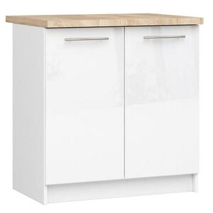 RAUMHIRSCH FURNITURE SPODNÍ SKŘÍŇ Bílá, bílá lesklá 85/80/46 obraz