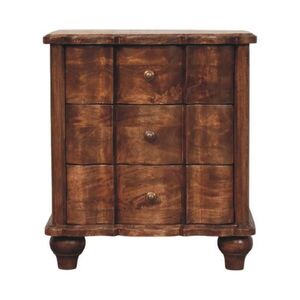 Artisan Furniture NOČNÍ SKŘÍŇKA s povrchovou úpravou pražených mandlí, 2 zásuvky, tmavě hnědá obraz