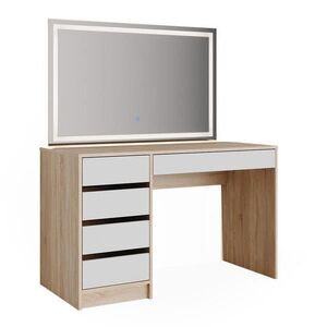 Vicco TOALETNÍ STOLEK Sherry Bílá/Sonoma 120 cm se zrcadlem LED obraz