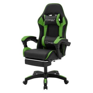 ML-DESIGN HERNÍ židle černá-zelená z umělé kůže obraz