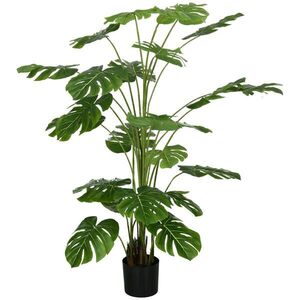 HOMCOM UMĚLÉ rostliny, umělá Monstera Deliciosa, 180 cm umělá rostlina s květináčem obraz