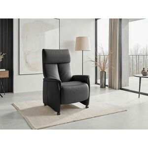 Sit & More RELAXAČNÍ KŘESLO, kůže, černá obraz