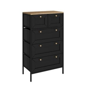Vicco KOMODA Belaro Černá 56 x 95 cm s 5 zásuvkami obraz