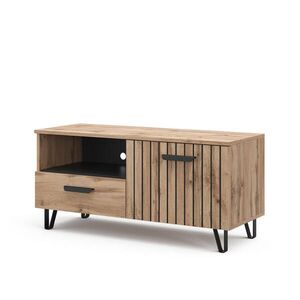 Vicco NÍZKÝ NÁBYTEK POD TELEVIZI Amber Hnědá 100.2 x 48.5 cm se zásuvkou a dvířky obraz