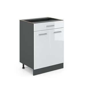 Vicco SPODNÍ SKŘÍŇKA KUCHYŇSKÉ LINKY R-Line Bílá vysoký lesk 60 cm se zásuvkou, bez pracovní desky obraz