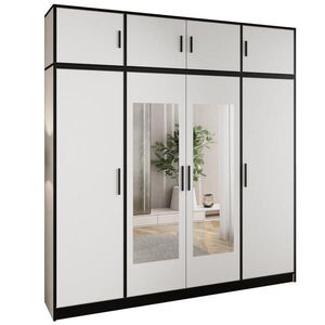 Kier Furniture ŠATNÍ SKŘÍŇ ROJ s nástavbou 4D Bílá obraz