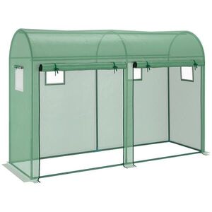 Outsunny FOLIOVÝ SKLENÍK, zelený, ocel, PE plast obraz