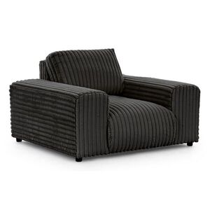 S-Style KŘESLO Mollis v tmavě šedé barvě z plyšového manšestru obraz