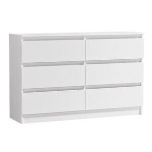 Home Collective KOMODA se 6 zásuvkami, šířka 120 cm, bílá obraz