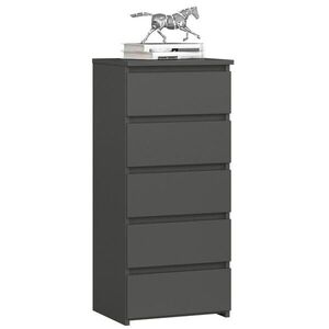 RAUMHIRSCH FURNITURE KOMODA grafitově šedá 92/40/35 obraz