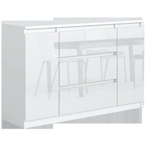 RAUMHIRSCH FURNITURE KOMODA bílá, lesklá 120/79/39 obraz