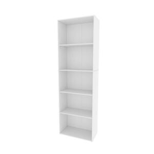 Vicco KNIHOVNA Bob Bílá 60 x 190 cm s 5 přihrádkami obraz