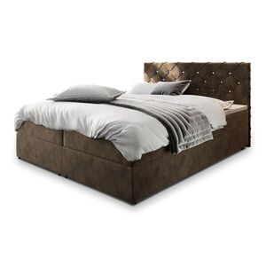 MASSENO AMERICKÁ POSTEL RIVA 180x200 cm, s matrací a úložným prostorem, hnědá obraz