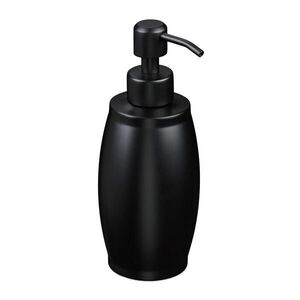 Relaxdays DÁVKOVAČ MÝDLA Černý nerez matný 350 ml obraz