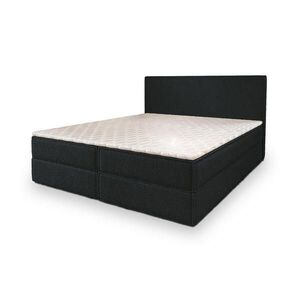 MASSENO AMERICKÁ POSTEL PELLIO 160x200 cm, s matrací a úložným prostorem, černá obraz