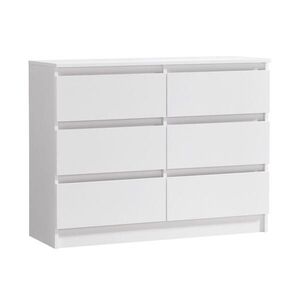 Home Collective KOMODA se 6 zásuvkami, šířka 95 cm, bílá obraz