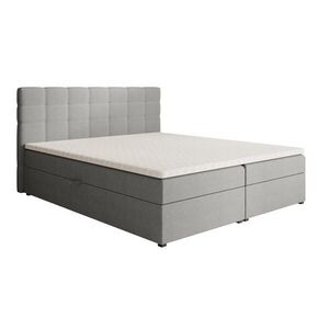 Beautysofa ČALOUNĚNÁ postel Topiq 184/203/103, světle šedá obraz