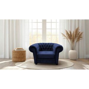 MID.YOU KŘESLO CHESTERFIELD, textil, kompozitní dřevo, modrá obraz