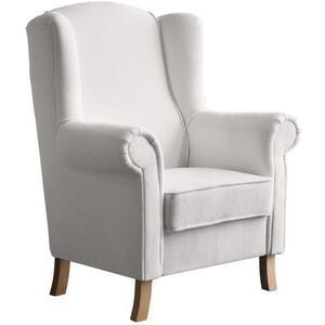 Beautysofa KŘESLO UŠÁK Leonardo béžové, bouclé látka obraz