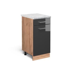 Vicco SPODNÍ SKŘÍŇKA KUCHYŇSKÉ LINKY R-Line Antracitový vysoký lesk 40 cm PD Mramor obraz
